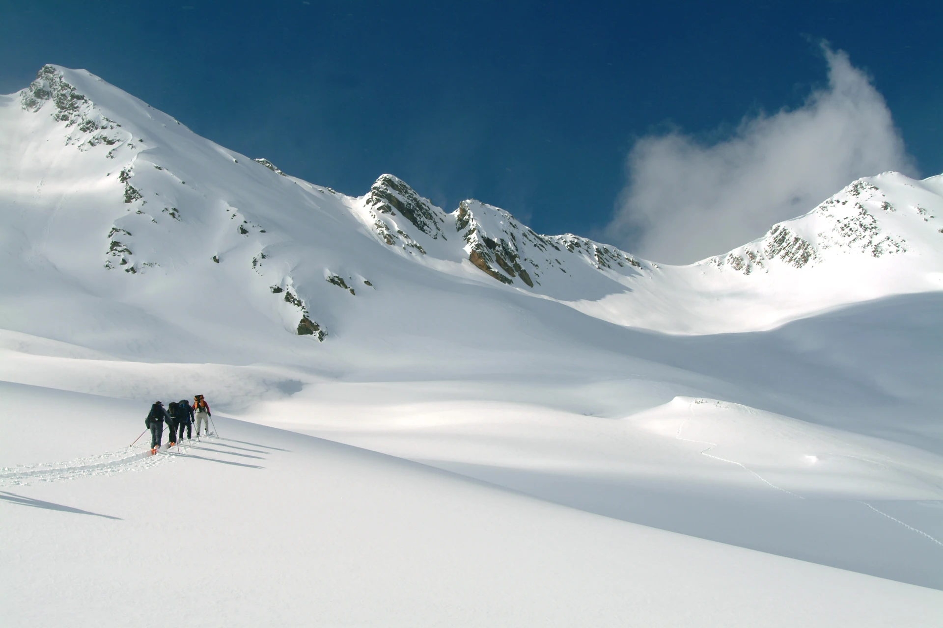 Gruppe Skitourengeher